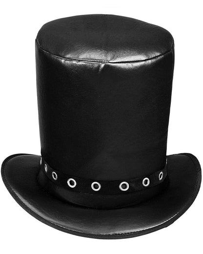 Leather Look Top Hat