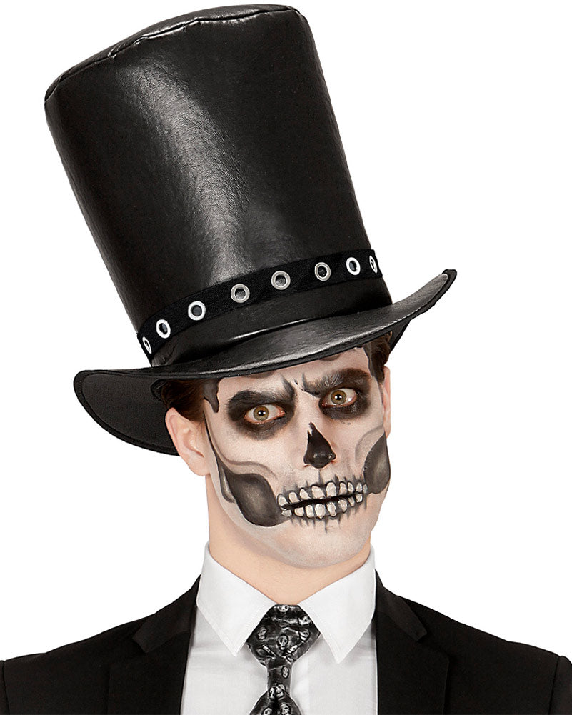 Leather Look Top Hat