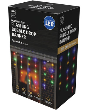 Multicolour Bubble Drop Light Banner LED Christmas Lights