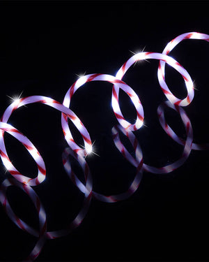 Flashing Candy Cane LED Christmas Ropelight 20m