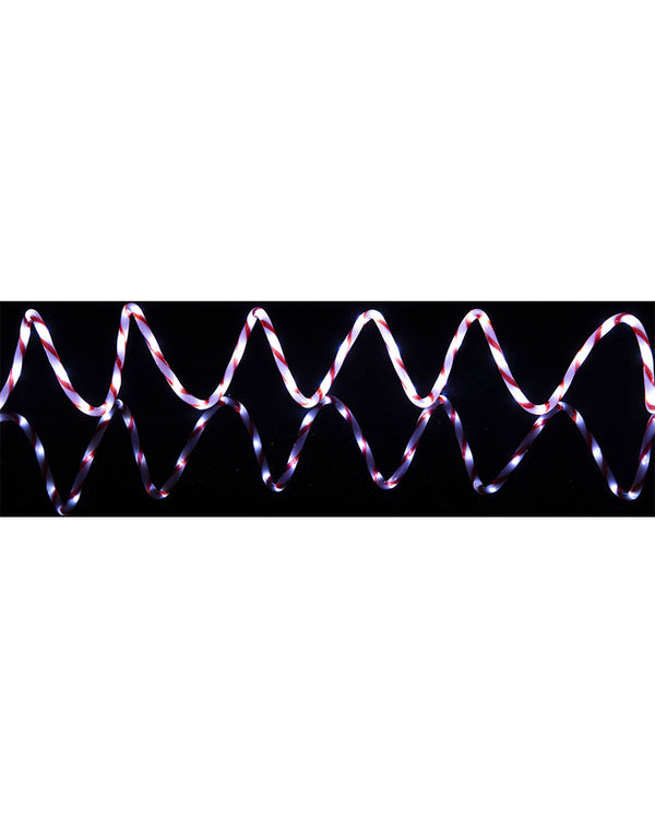 Flashing Candy Cane LED Christmas Ropelight 20m