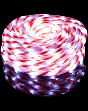 Flashing Candy Cane LED Christmas Ropelight 20m