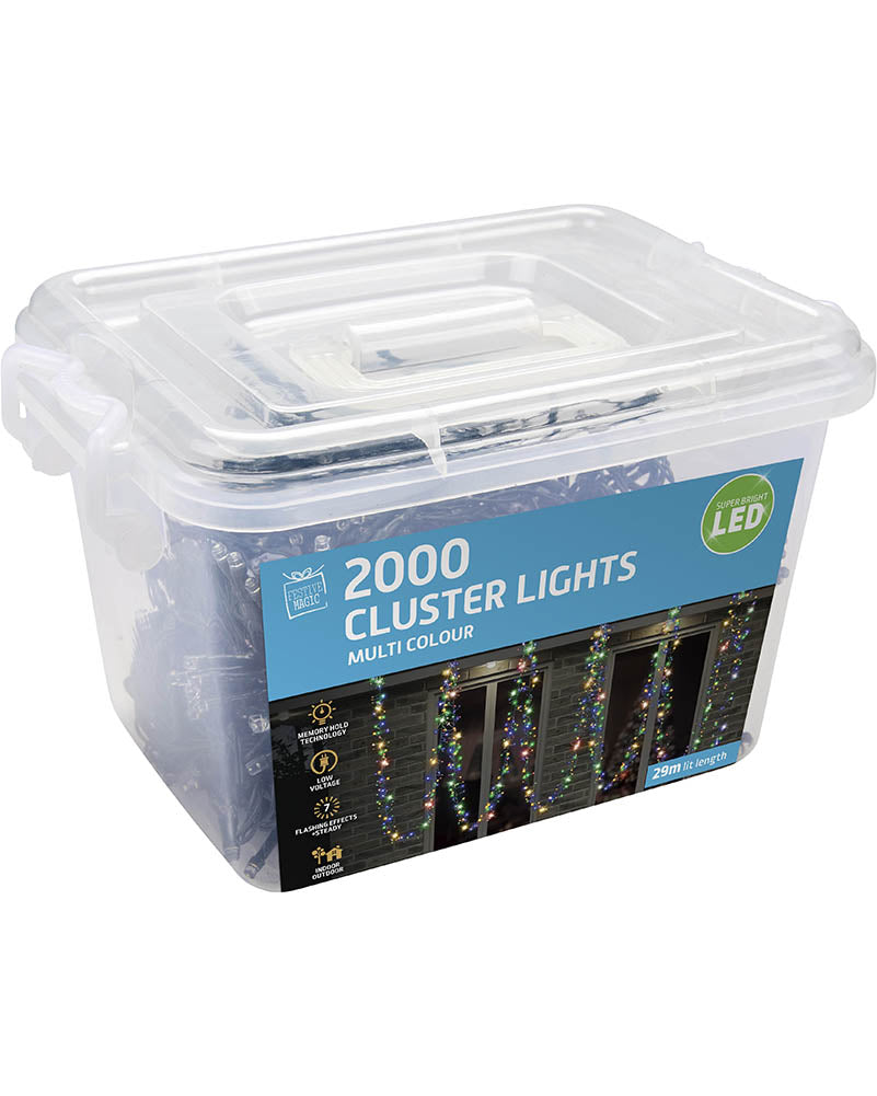 Multicolour Cluster Lights 2000 Piece LED Lights