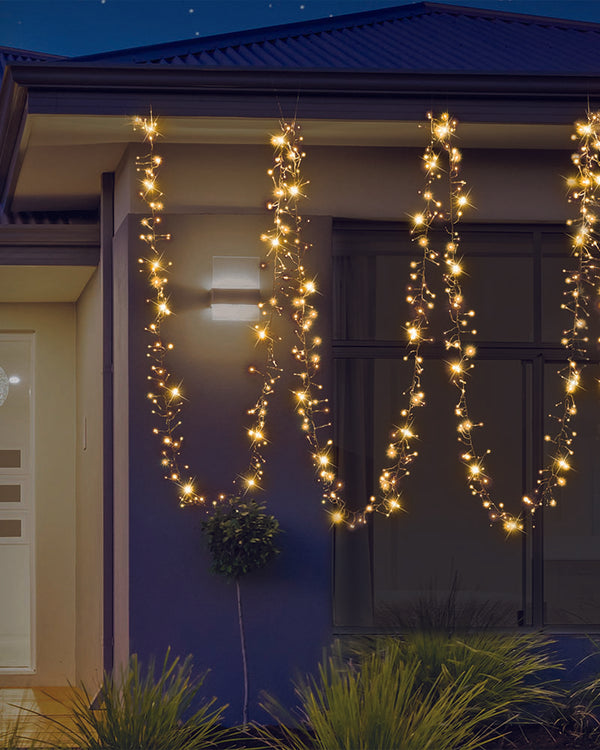 Warm White Cluster Lights 2000 Piece LED Christmas Lights