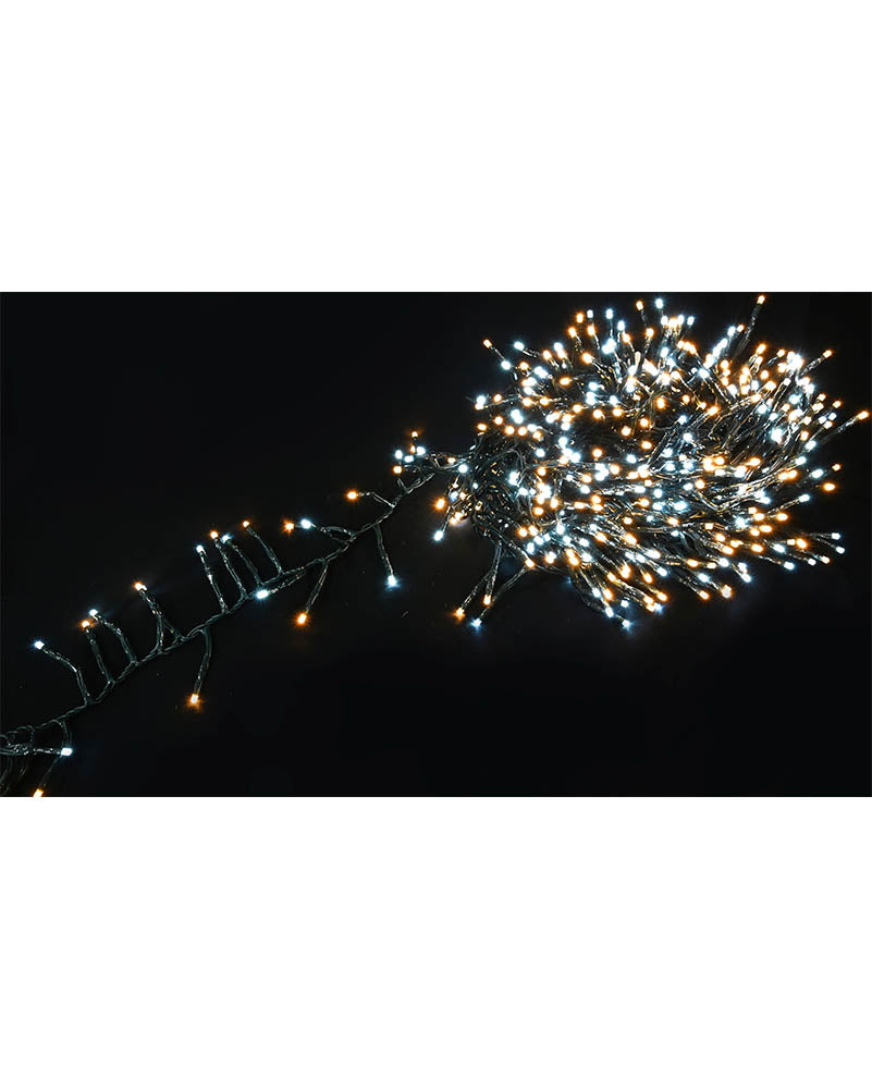 Cool and Warm White Cluster Lights 720 Piece LED Lights