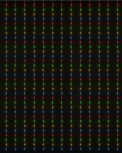 Flashing Multicolour 600 Piece LED Curtain Lights 6m