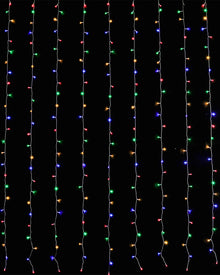 Flashing Multicolour 600 Piece LED Curtain Lights 6m