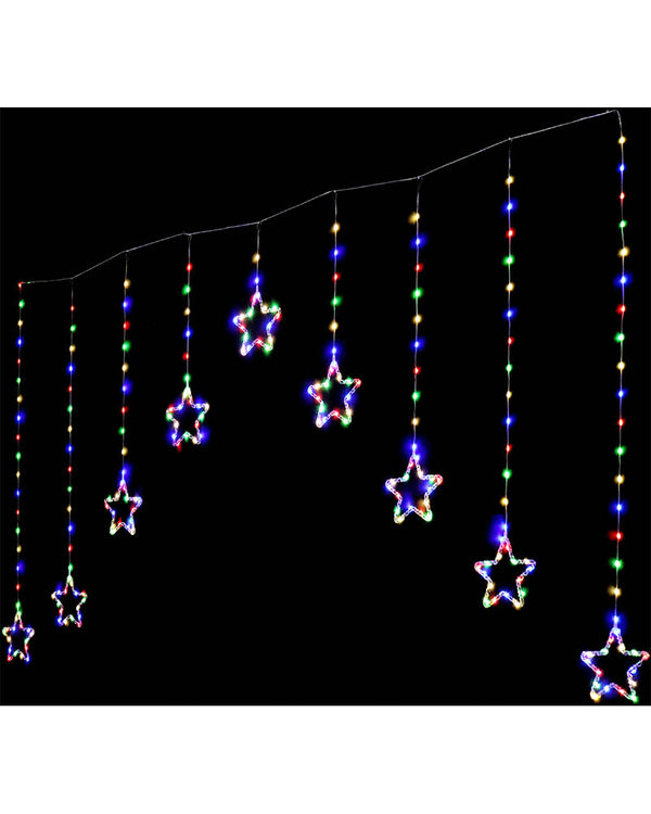 Multicolour Dew Drop Star Curtain LED Christmas Lights