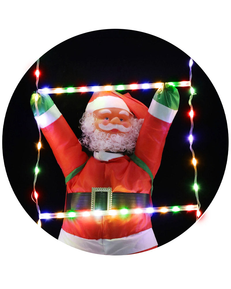 Christmas LED Flexi Cable Ladder with Santa 2.4m