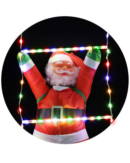 Christmas LED Flexi Cable Ladder with Santa 2.4m