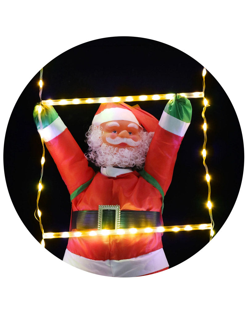 Christmas LED Flexi Cable Ladder with Santa 2.4m