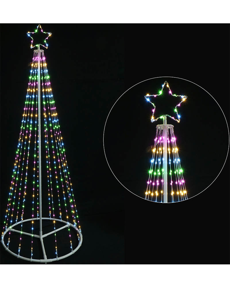 Pastel Multicolour Flexi Wire Christmas Tree LED Christmas Lights 1.8m