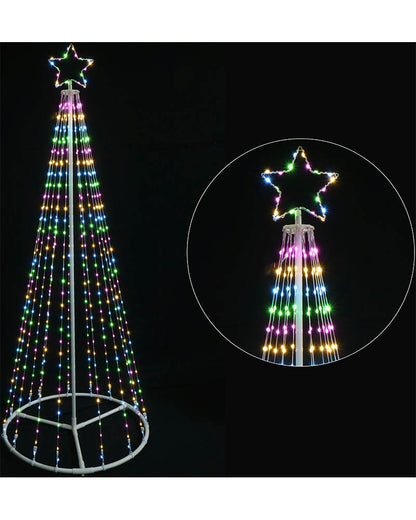 Pastel Multicolour Flexi Wire Christmas Tree LED Christmas Lights 1.8m