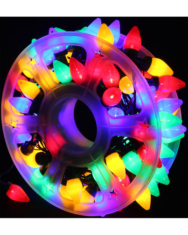 Gloss Classic Christmas Bulbs 100 Piece LED Lights on Reel