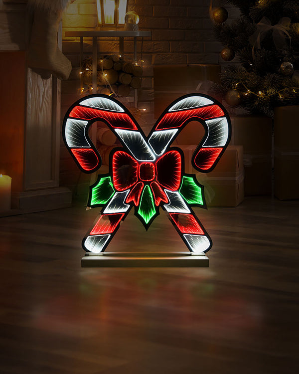 Infinity Candy Cane Light With Base LED Christmas Light 60cm