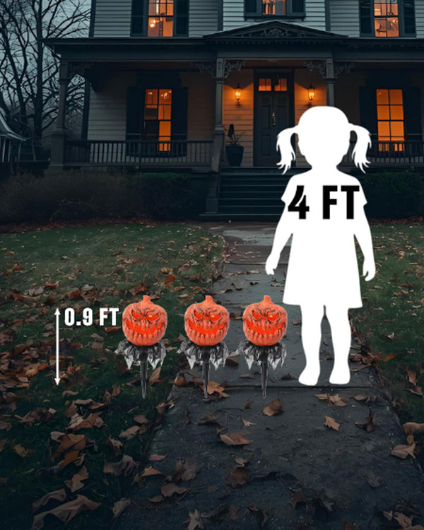 LED Jack-O-Lantern Path Lights Pack of 3