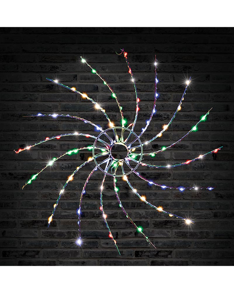 Multi-Coloured Starry Spinner LED Christmas Light 50cm