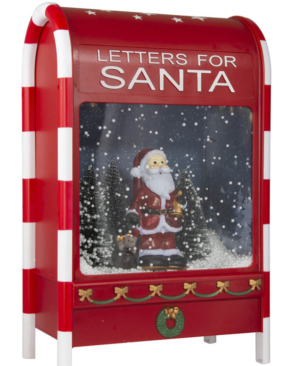 LED Musical Santa Letter Box Christmas Decoration 40cm