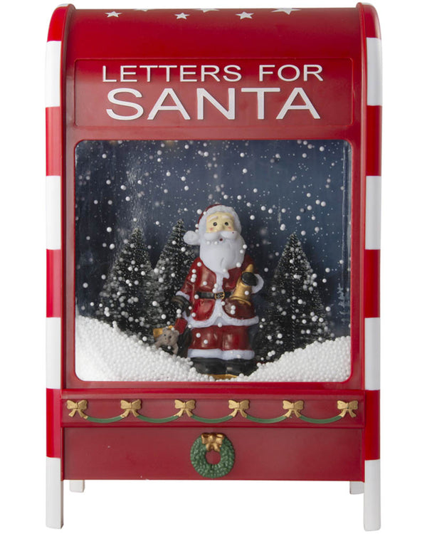 LED Musical Santa Letter Box Christmas Decoration 40cm