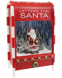 LED Musical Santa Letter Box Christmas Decoration 40cm