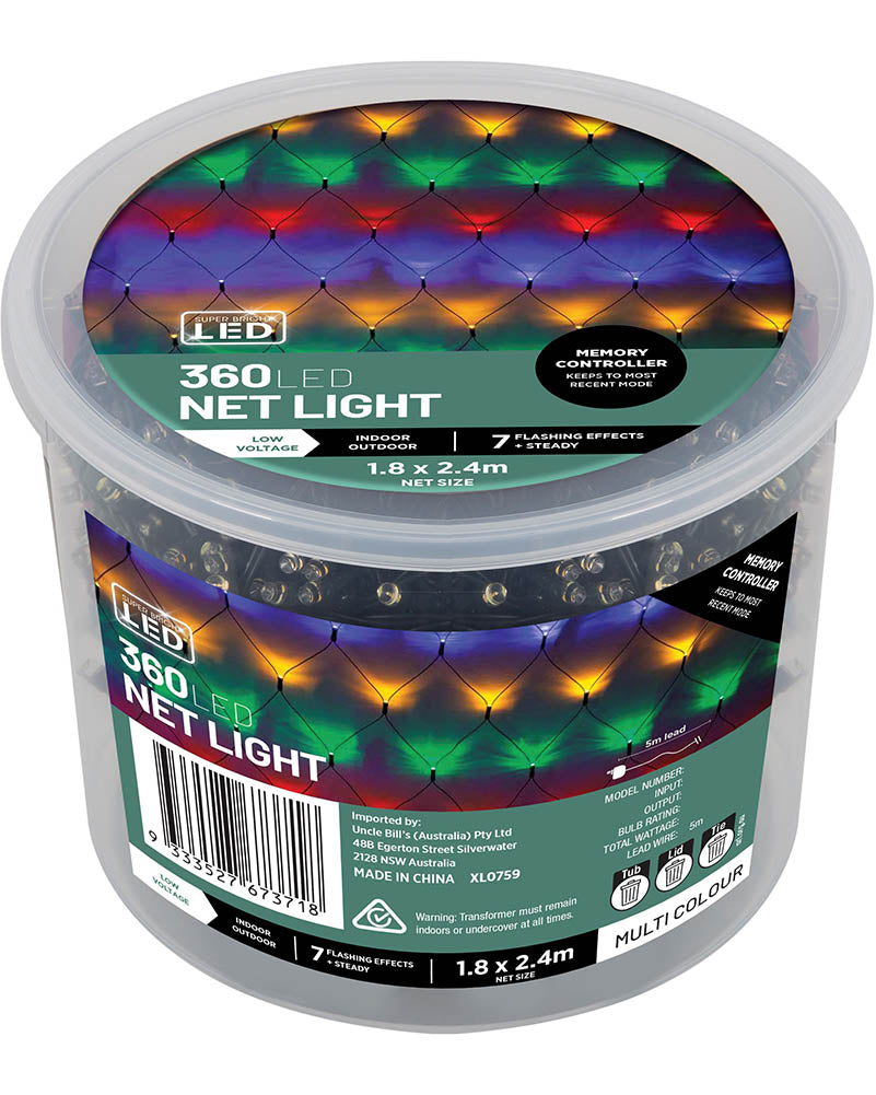 Multicolour Net Light Connectable LED Christmas Light