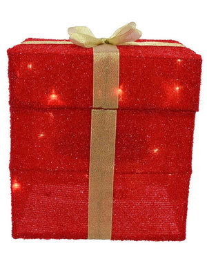 LED Pop Up Gingerbread In Present Christmas Decoration 30cm