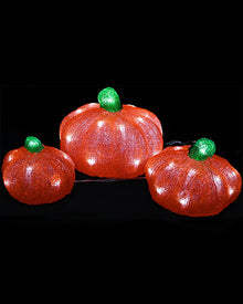 LED Pumpkin Lights Pack of 3 For Halloween