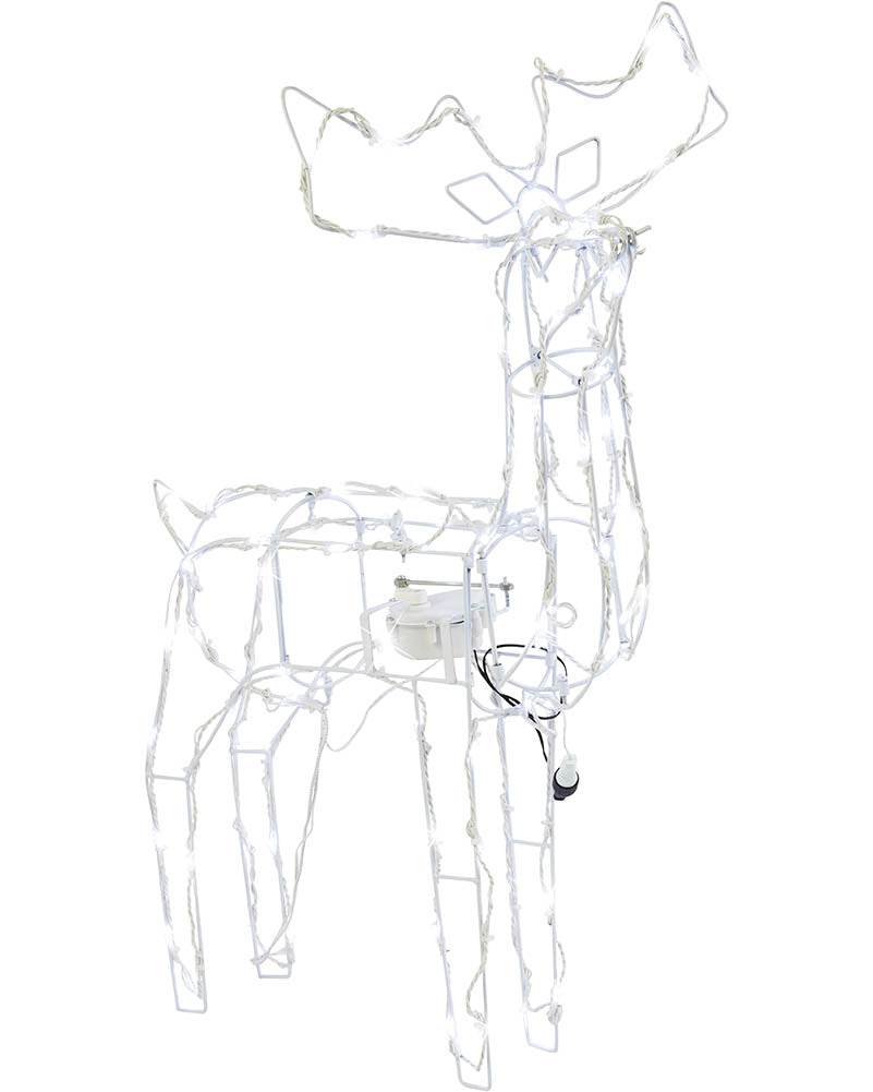 Animated Reindeer Family with Flashing LED Christmas Lights