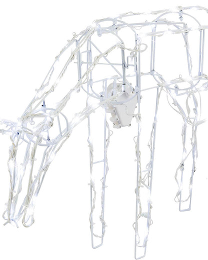 Animated Reindeer Family with Flashing LED Christmas Lights