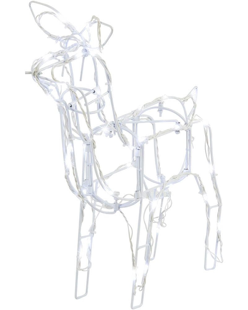 Animated Reindeer Family with Flashing LED Christmas Lights