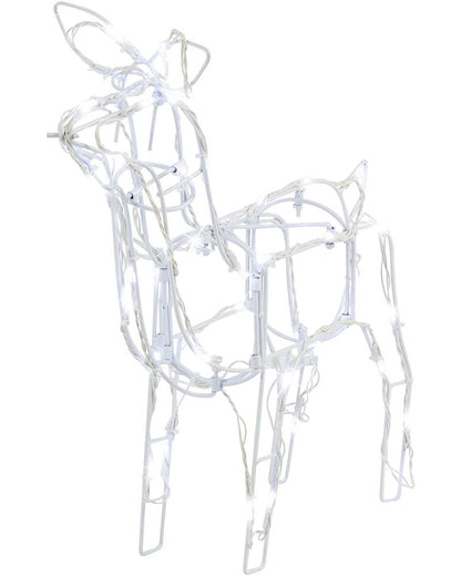 Animated Reindeer Family with Flashing LED Christmas Lights