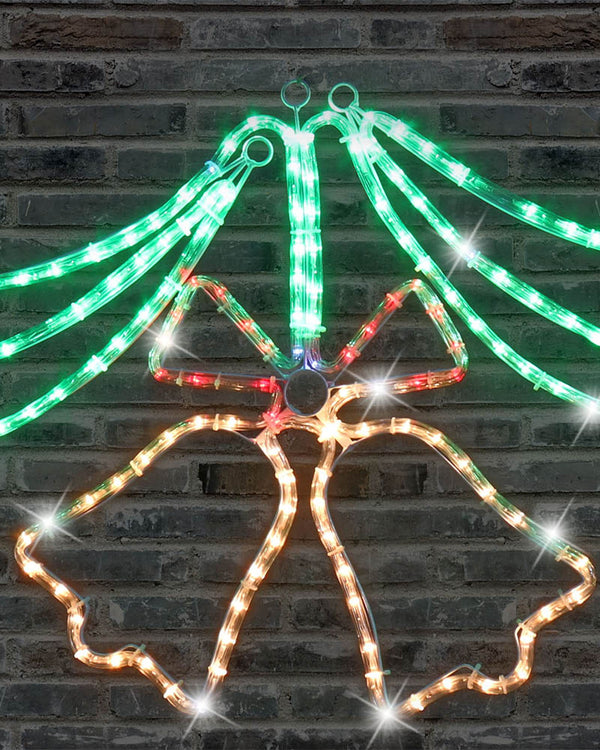 Twinkling Warm White Triple Bell Ropelight LED Christmas Lights