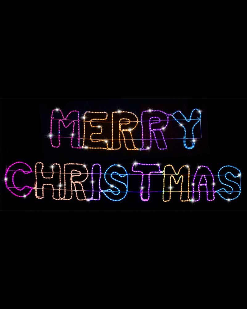 Carnival Giant Merry Christmas Ropelight LED Christmas Lights