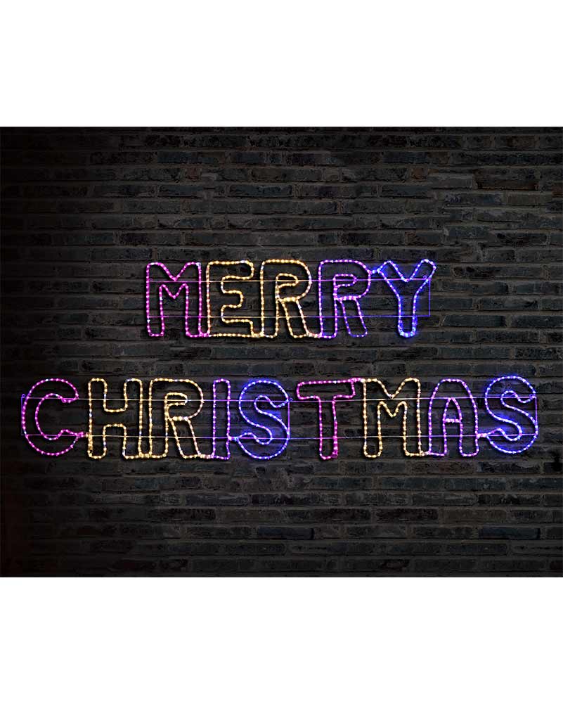 Carnival Giant Merry Christmas Ropelight LED Christmas Lights