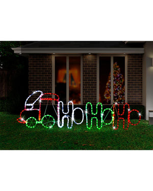 Twinkling Hohoho Train LED Christmas Ropelight 1.3m