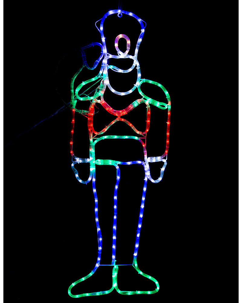 Saluting Nutcracker Soldier LED Christmas Ropelight 1.1m