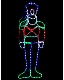 Saluting Nutcracker Soldier LED Christmas Ropelight 1.1m