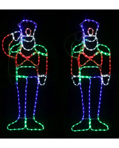 Saluting Nutcracker Soldier LED Christmas Ropelight 1.1m