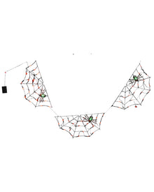 LED Spider Web Banner Battery Operated 1.8m For Halloween