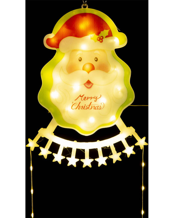 Starry Christmas LED Ladder with Santa Topper 1.8m