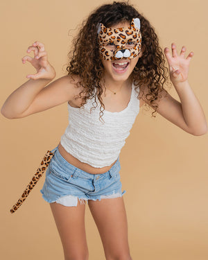 Leopard Deluxe Mask and Tail Set