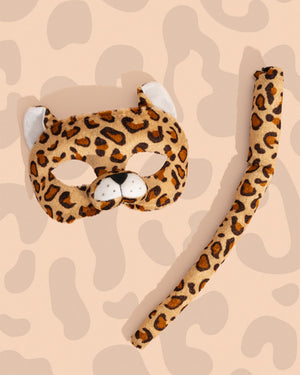 Leopard Deluxe Mask and Tail Set