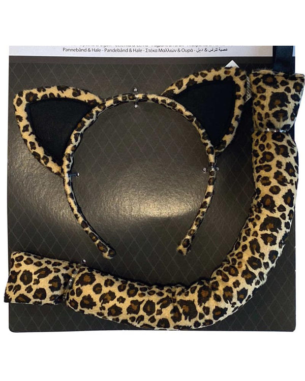 Leopard Headband and Tail Set