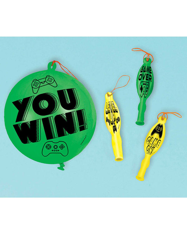 Level Up Gaming Punch Balloon Favours Pack of 4
