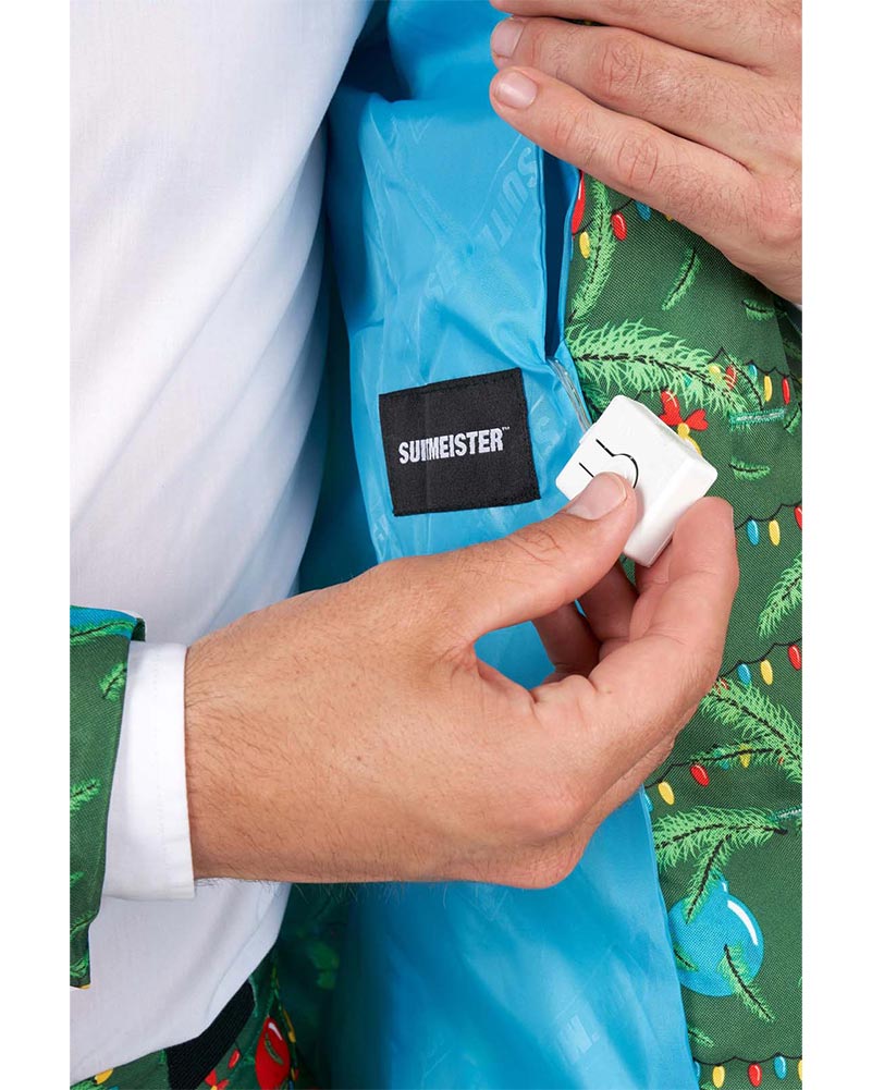 Light Up Green Christmas Tree Mens Suitmeister