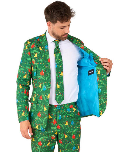 Light Up Green Christmas Tree Mens Suitmeister