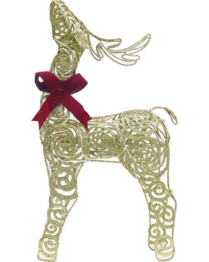 Christmas Light Up Reindeer Gold 39cm
