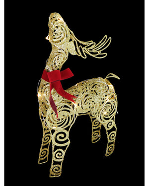 Christmas Light Up Reindeer Gold 39cm