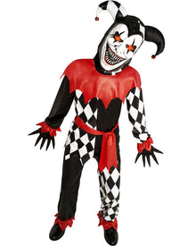 Light Up Scary Jester Boys Halloween Costume