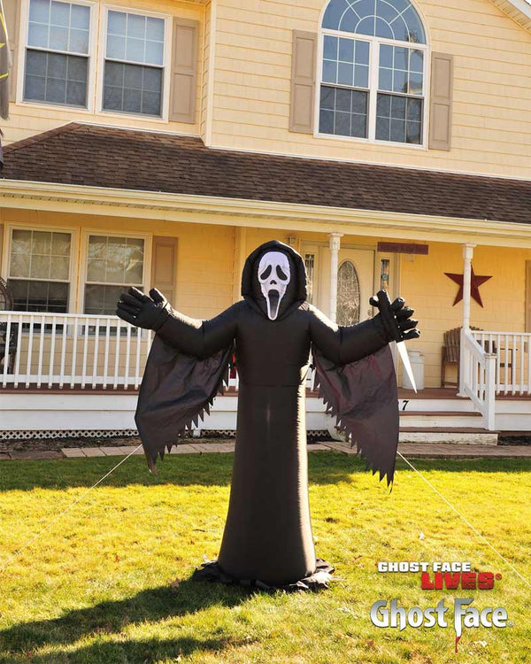 Light Up Scream Ghost Face Lawn Inflatable 1.8m